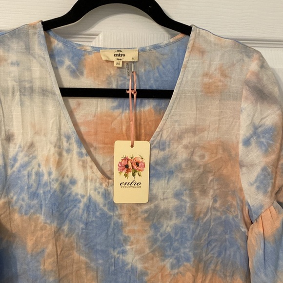 ✨NWT✨ ENTRO tie dye dress women’s size M - Picture 2 of 6